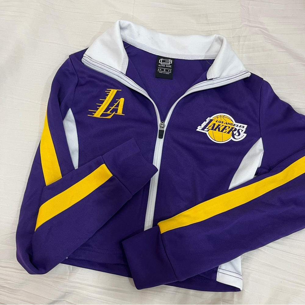 NBA Los Angeles Lakers Purple and Yellow Zip-Up Jacket